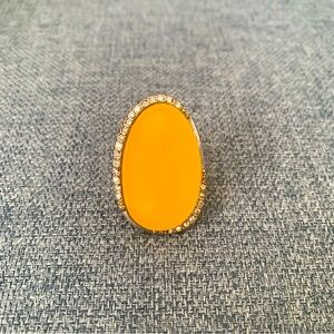 Oval Amber Like Costume Cocktail Ring